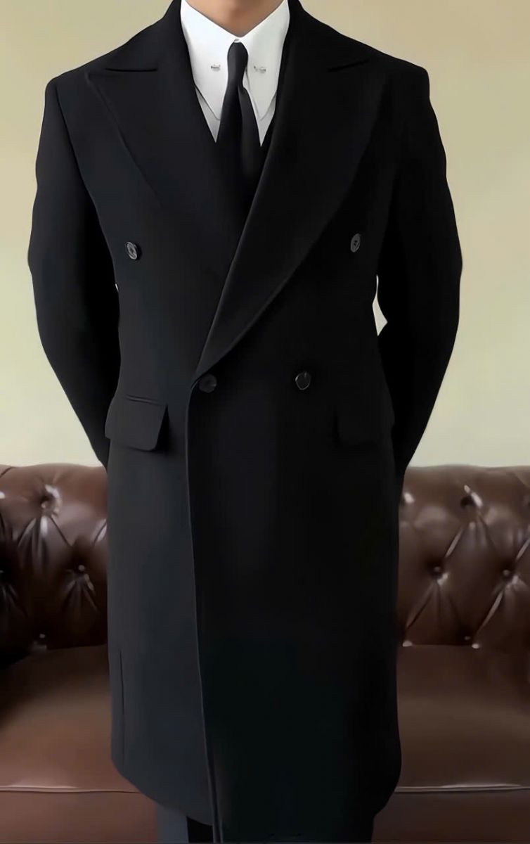 Mangto cổ Vest ARMY  chất dạ cừu 085- ĐEN- THELAS