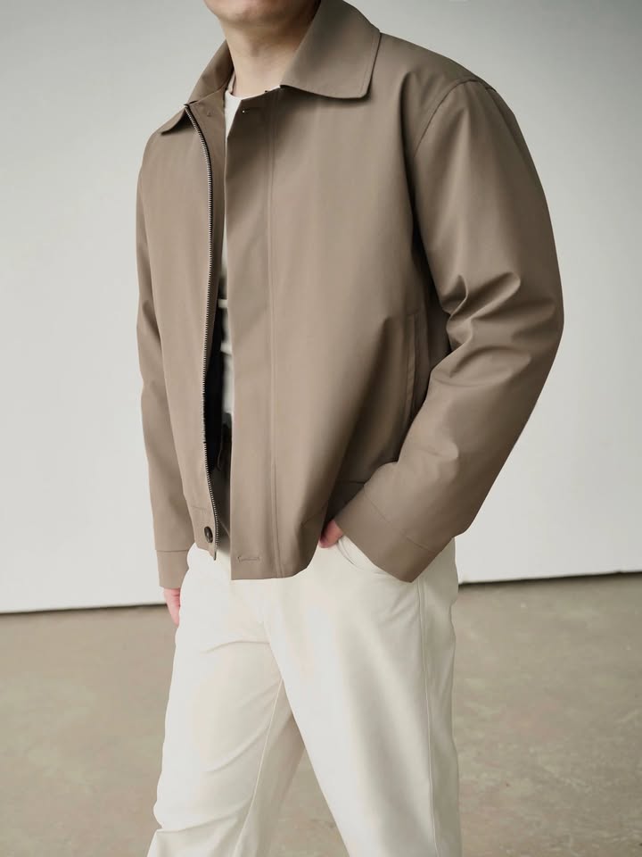 jacket kaki 075 -xám nâu